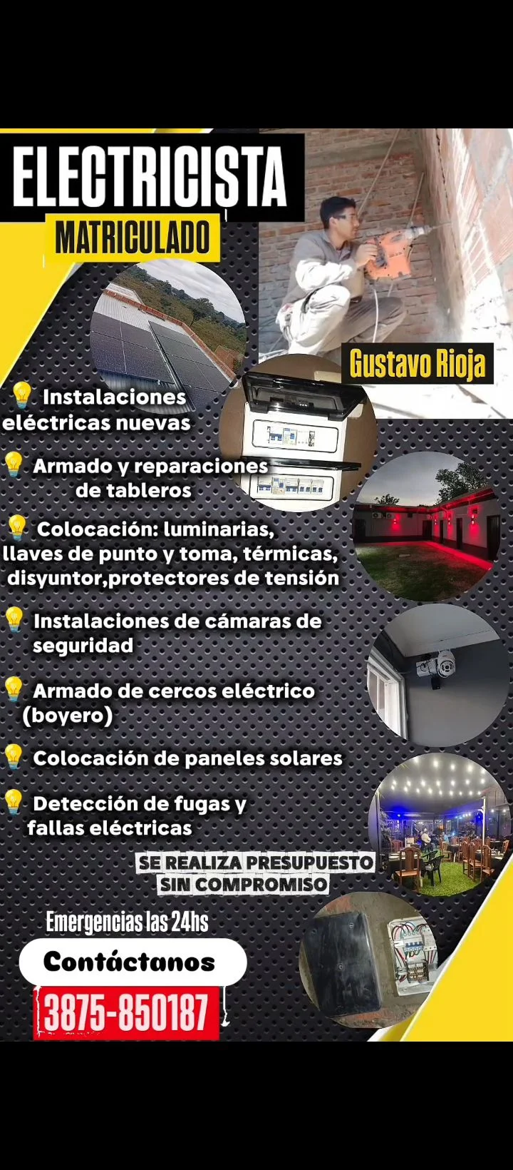 Electricista Matriculado Gustavo Rioja